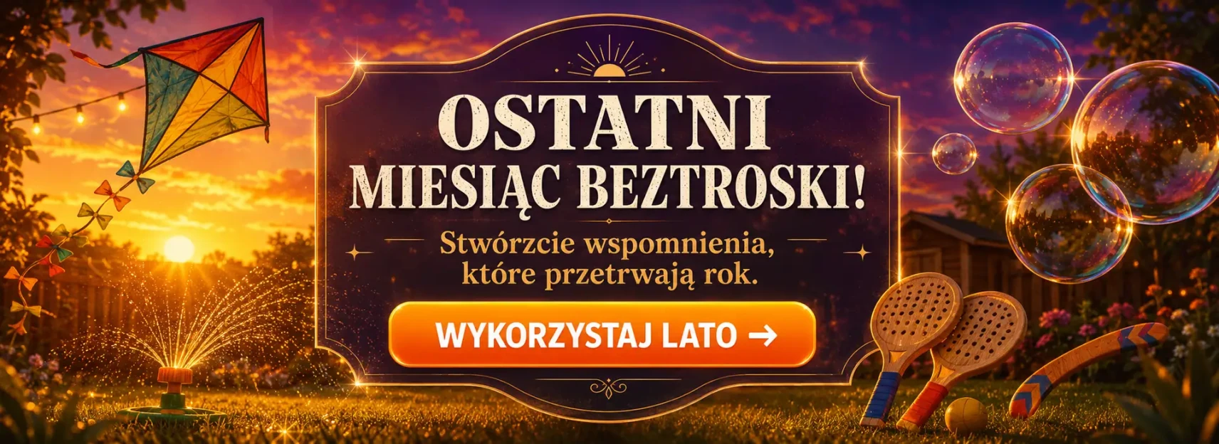 Baner promujący kategorię zabawek ogrodowych dla dzieci dostępnych w sklepie KupZabawke.pl