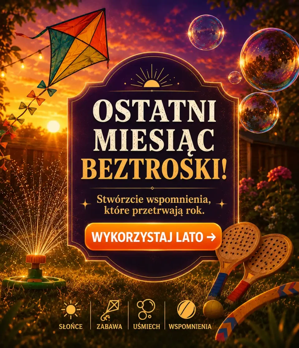 Baner promujący kategorię zabawek ogrodowych dla dzieci dostępnych w sklepie KupZabawke.pl